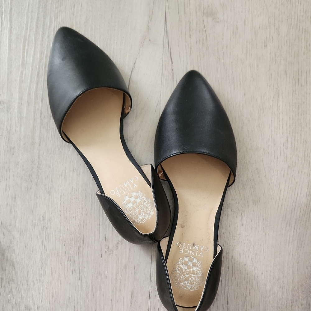 Vince Camuto Black Leather Women's Loafers
